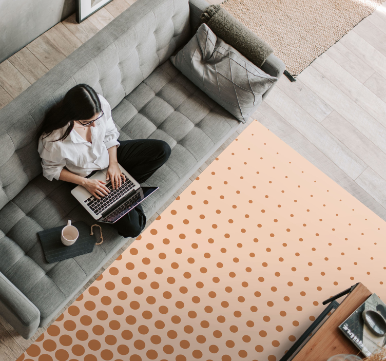 Covor vinil vărgat gradient de buline - TenStickers