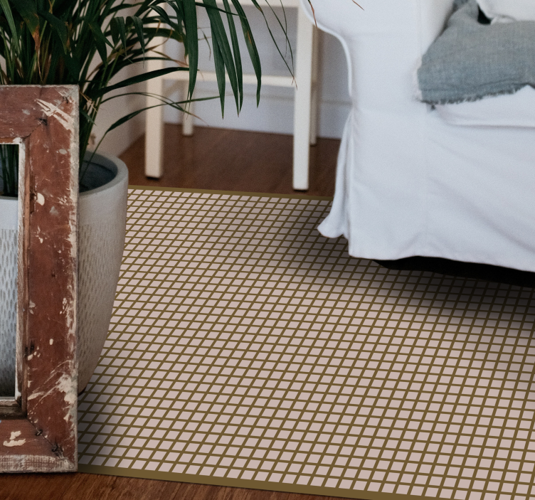 Covor vinil vărgat model de grilă geometrică - TenStickers