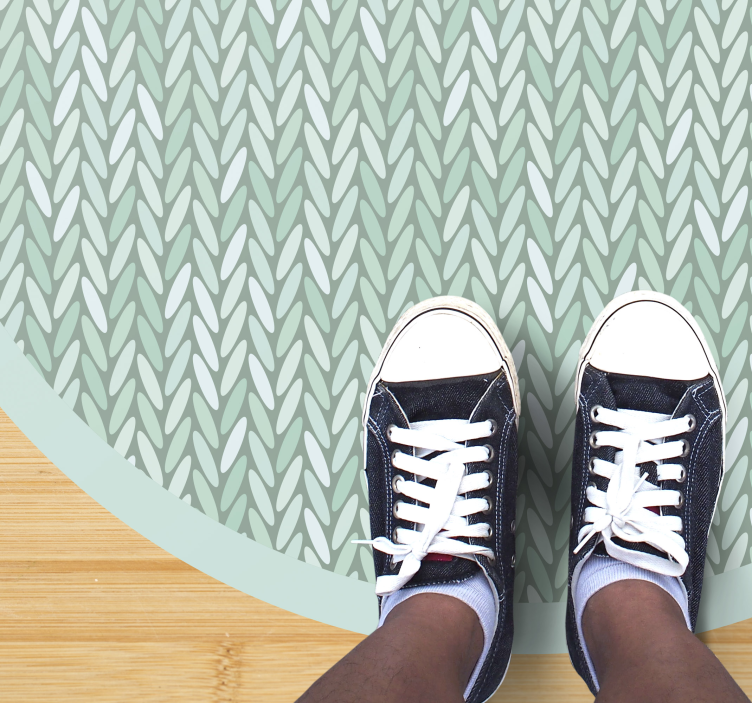 Covor vinil vărgat model dungi răsucite - TenStickers