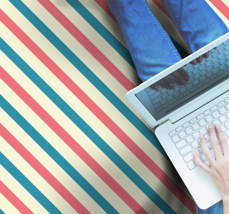 Covor vinil vărgat paletă de culori cu dungi - TenStickers