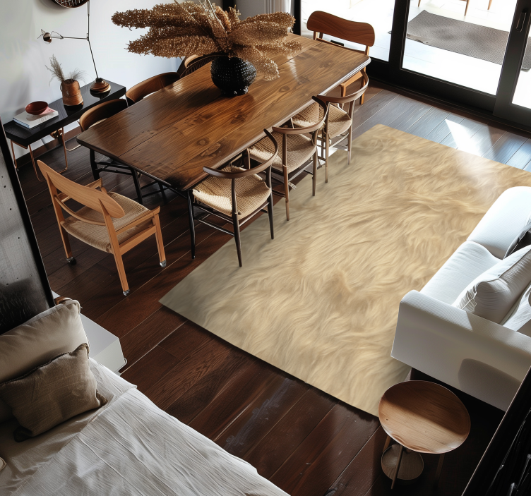 Covor de vinil pentru sala de mese design cu efect de lână - TenStickers
