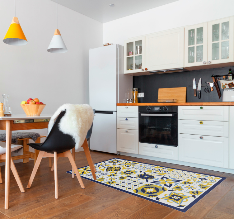 Covor de gresie albastru stil portughez - TenStickers