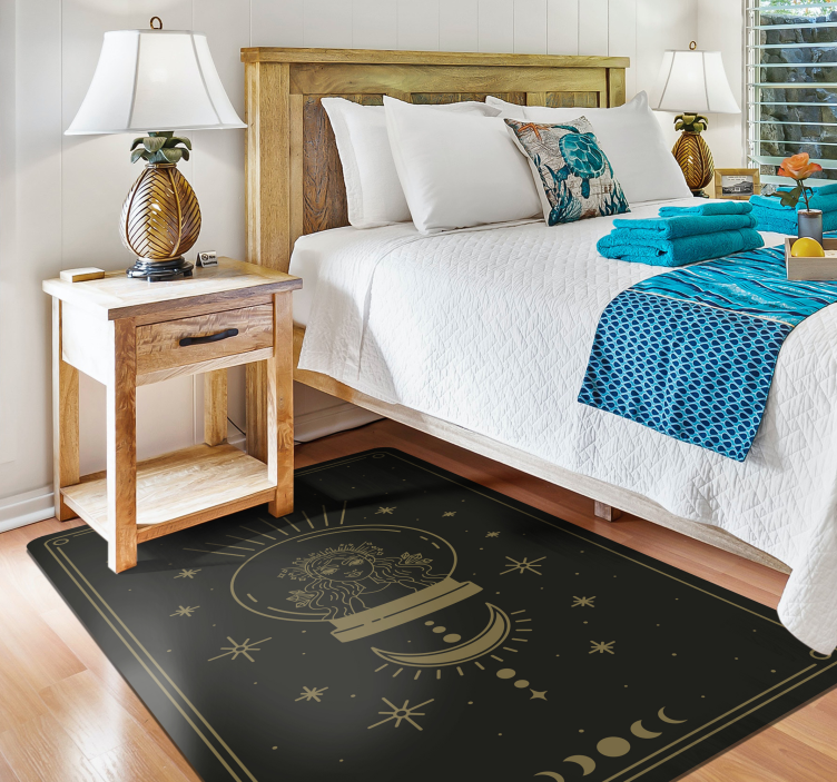 Covorul de dormitor vrăjitoarea și luna - TenStickers