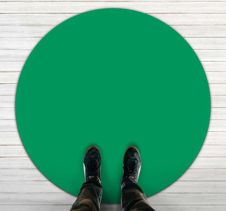 Covoruri vinil rotund verde vibrant - TenStickers