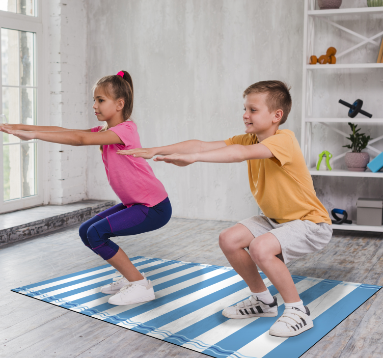 Covor marin cu dungi albastre și albe - TenStickers