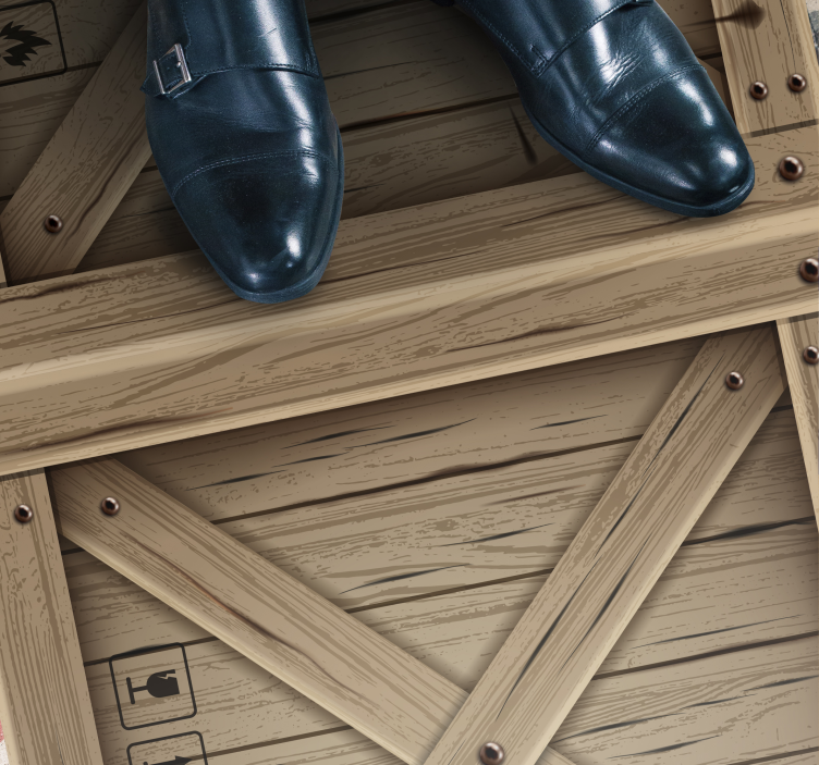 Efect material - covor din vinil efect carcasă din lemn - TenStickers