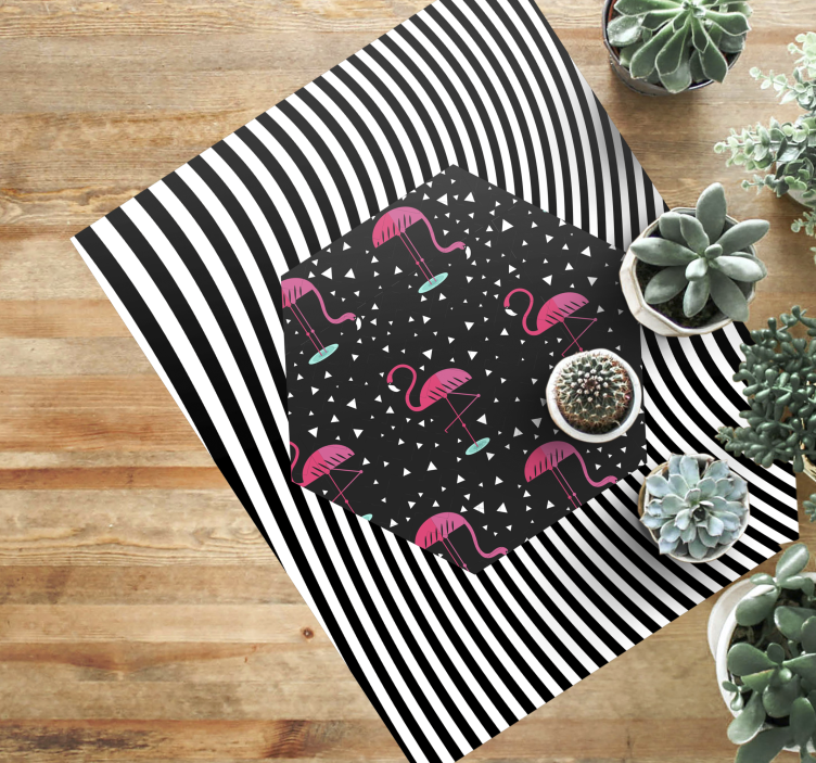 Covor de animale pentru flamingo și zebre - TenStickers