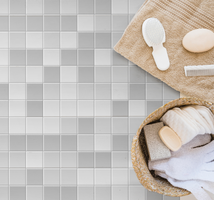 Covorul gri de piatră pătrată - TenStickers