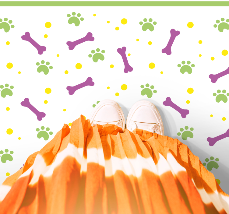 Covoare colorate de labe și oase de câine pentru animale - TenStickers