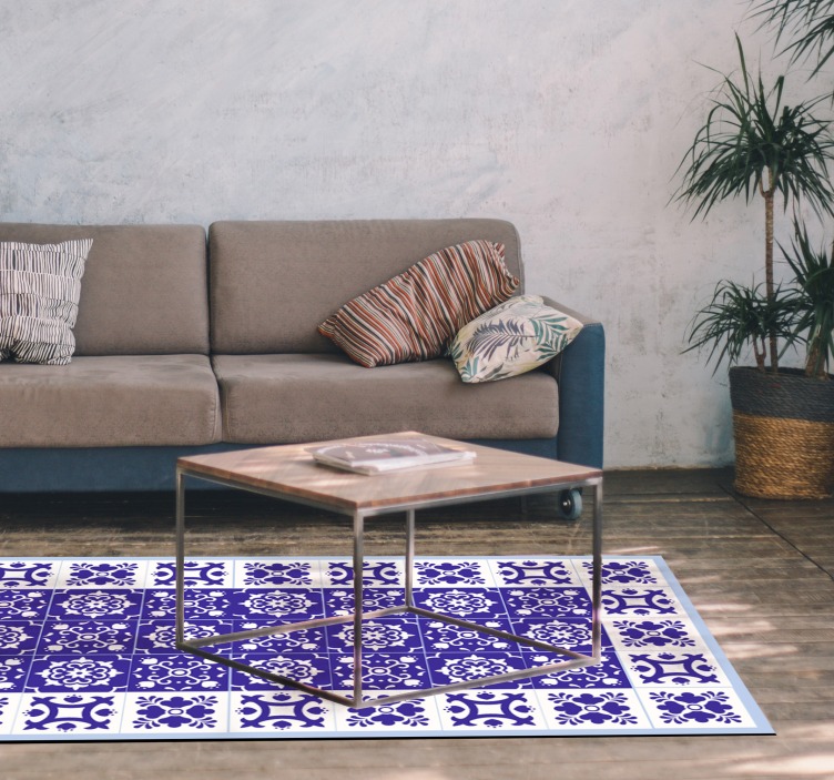 Covor minunat din dale albe și albastre - TenStickers