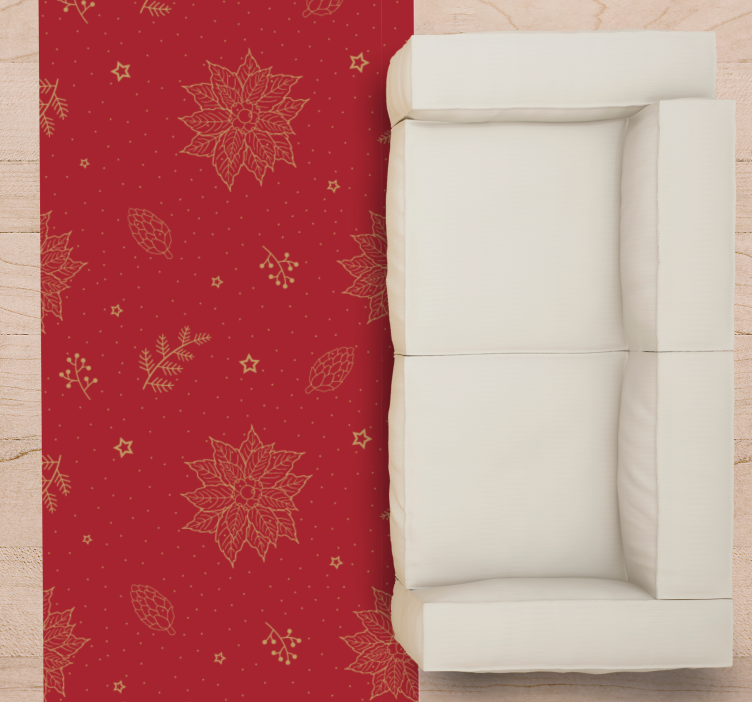 Model flori vintage covor de vinil de craciun - TenStickers