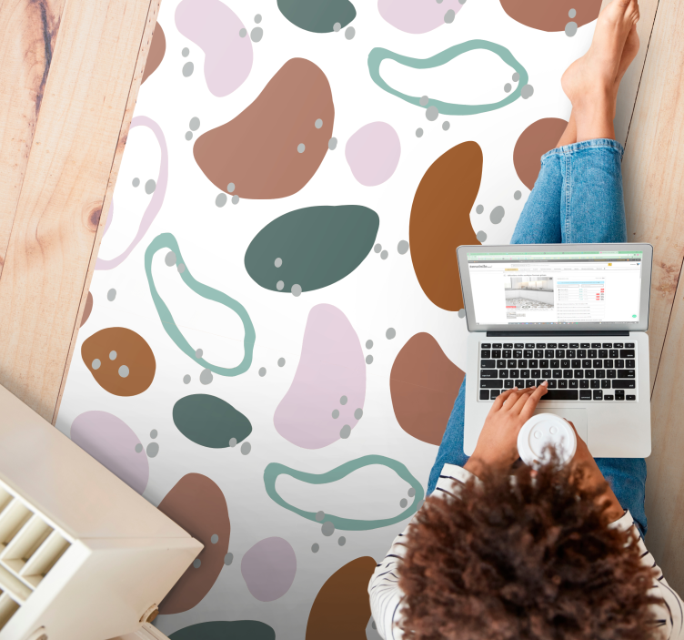 Covor minimal cu model neregulat de formă abstractă - TenStickers