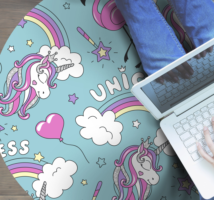 Model unicorn cu covor animal flamingo - TenStickers