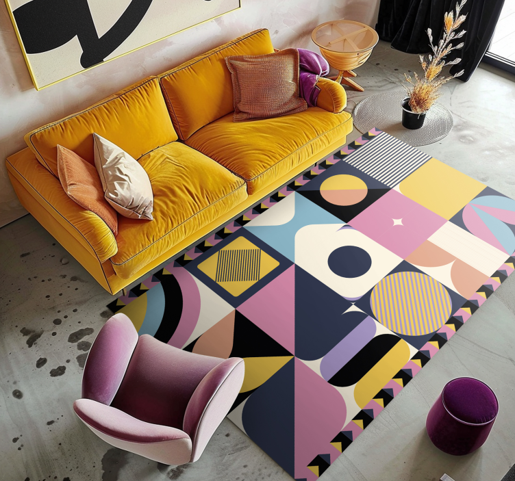 Covoare cu arta geometrica multi figuri geometrice - TenStickers