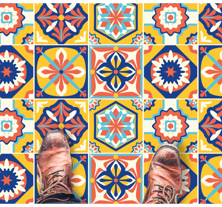 Nuanțe calde culori faianță bucătărie - TenStickers