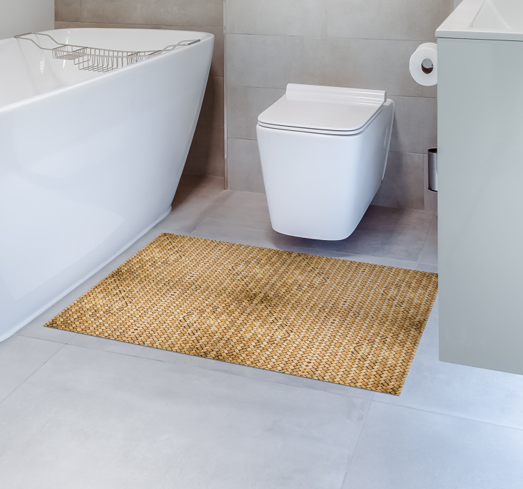 Covor din vinil efect lemn tesut bambus - TenStickers