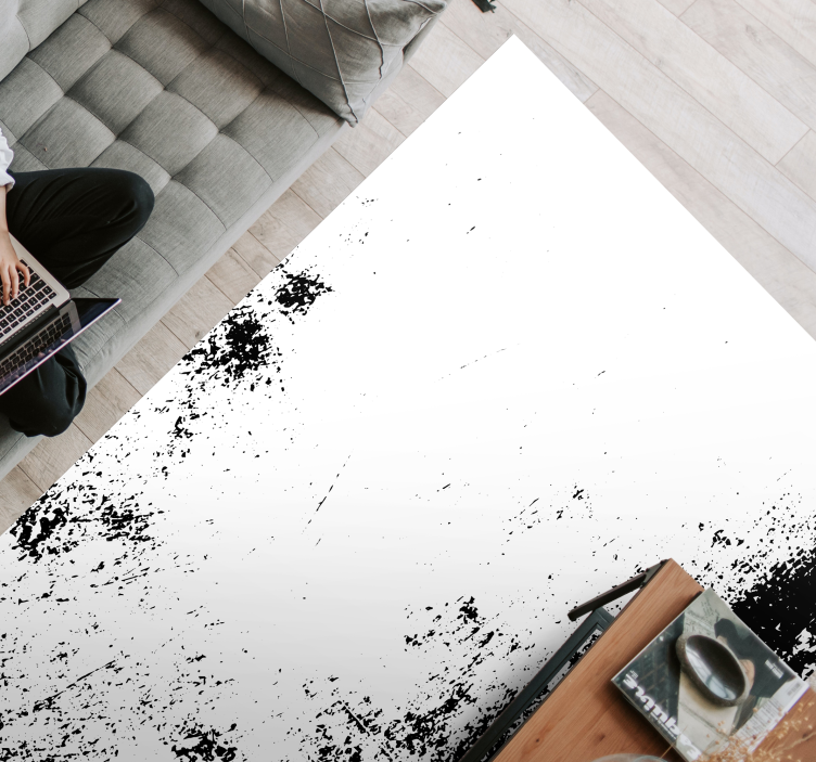 Covor din vinil de podea din beton alb-negru - TenStickers