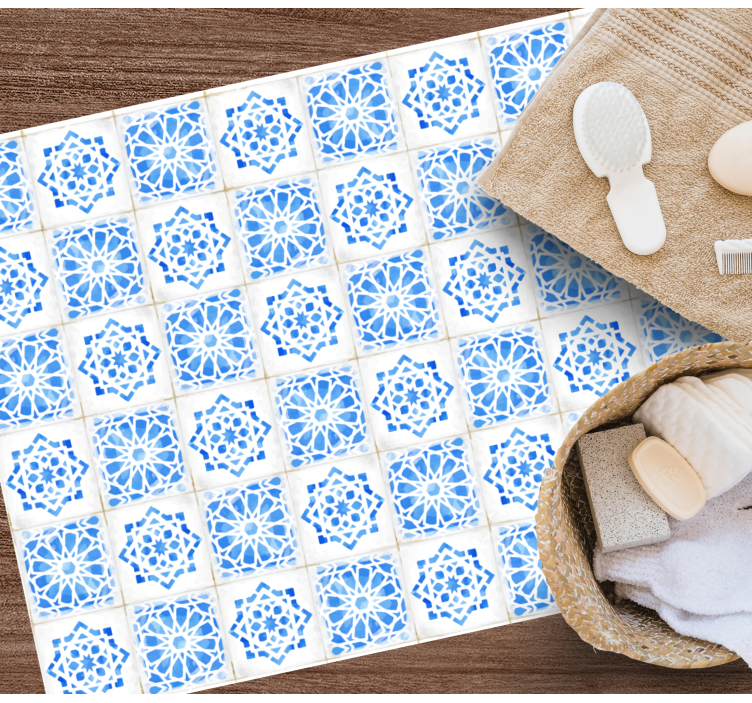 Covoare de baie mozaic elegant albastru - TenStickers