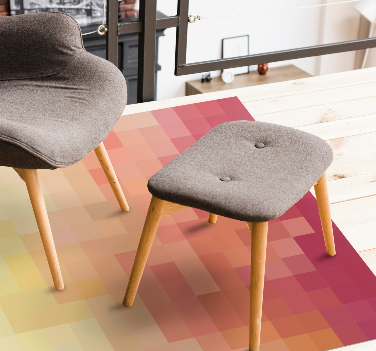 Covor mozaic pătrat multicolor din vinil - TenStickers