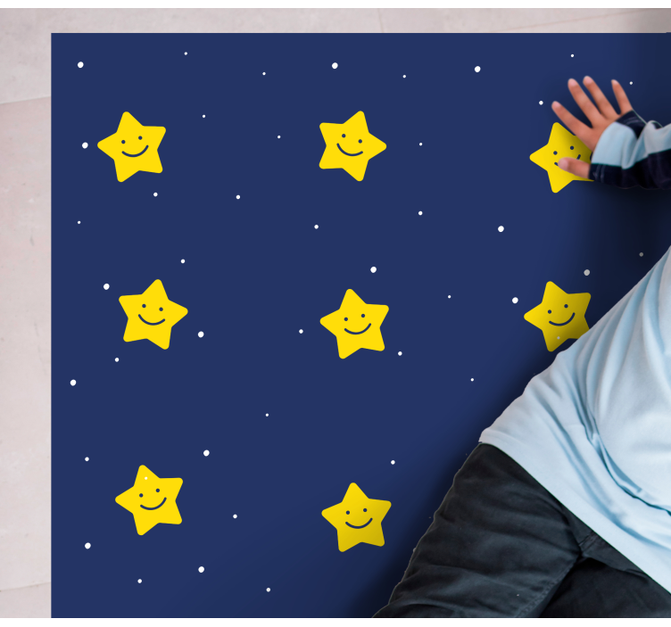Stele galbene pentru covor dormitor copii - TenStickers