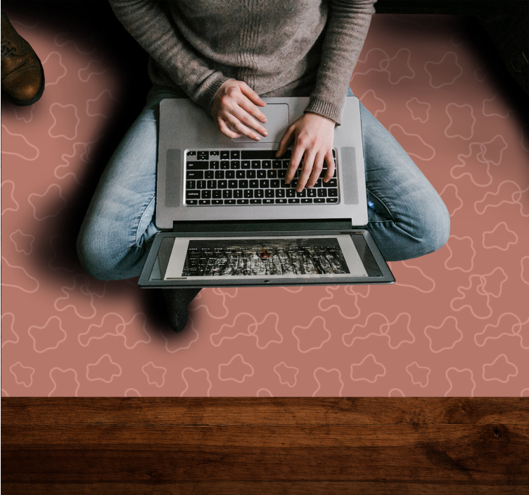 Teracota cercuri neregulate covoare geometrice - TenStickers