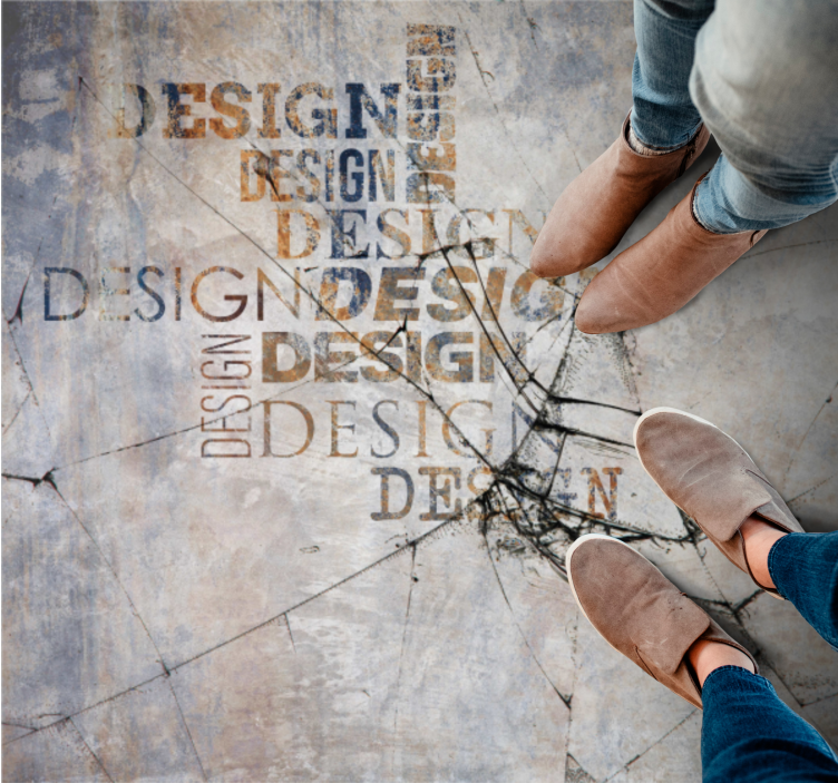 Tipografie cu litere din piatră crăpată - TenStickers