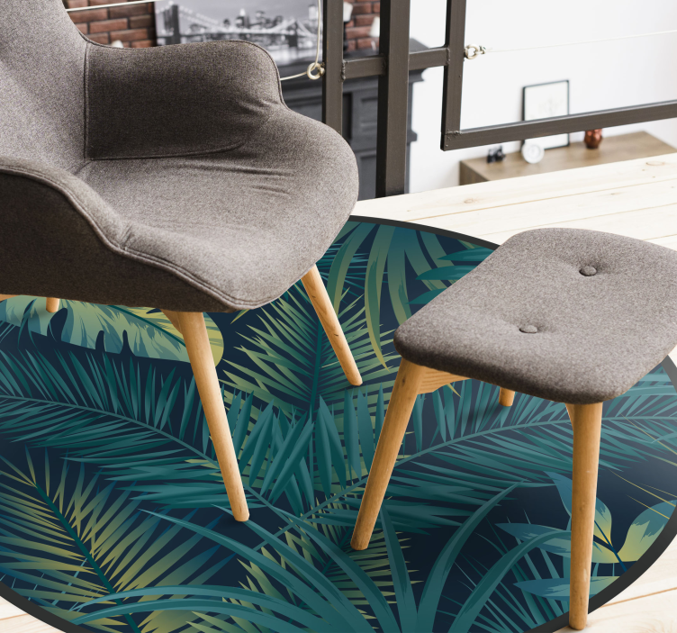 Covor vinil flori și plante ansamblu de frunziș tropical - TenStickers