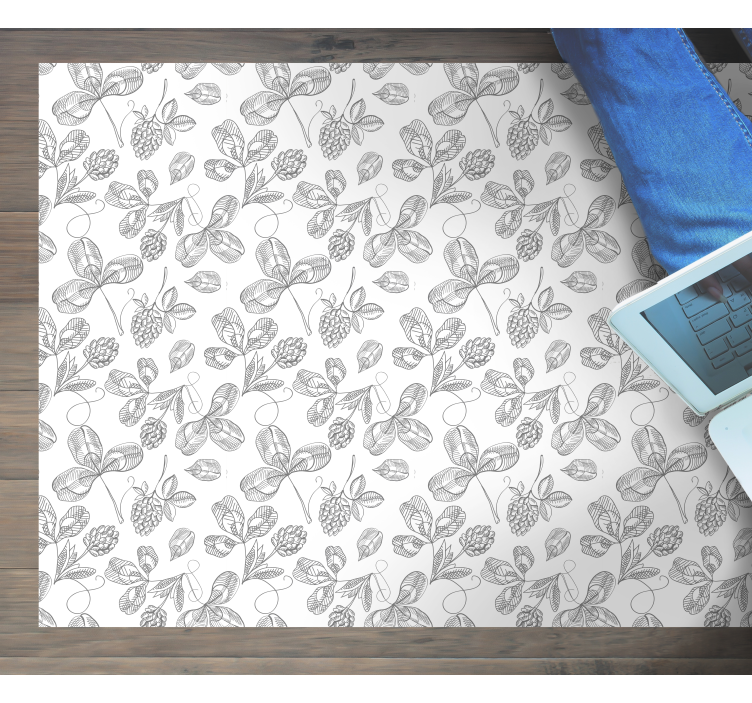Covor vinil flori și plante lineart botanic - TenStickers