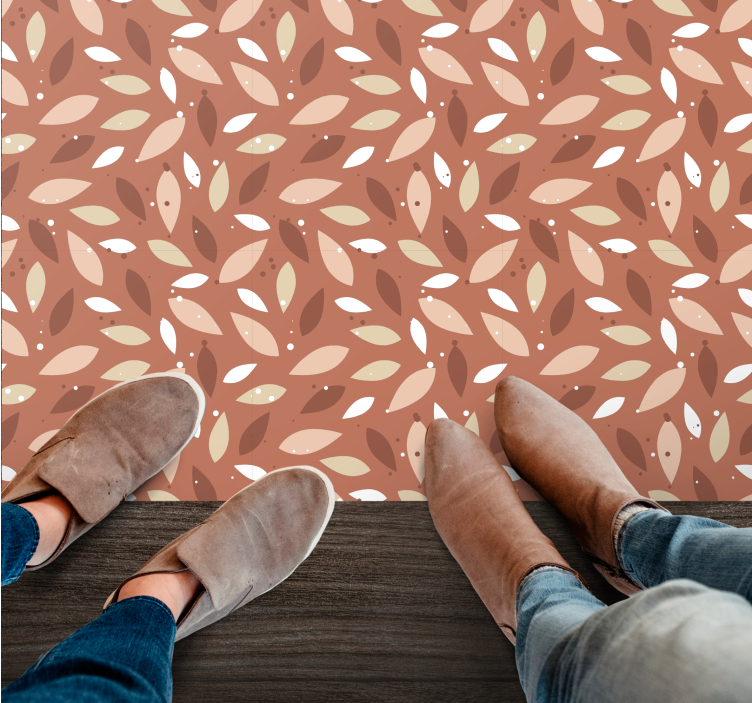 Covor vinil flori și plante model cu frunze - TenStickers