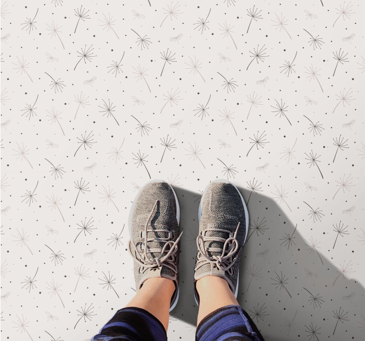 Covor vinil flori și plante model de păpădie - TenStickers