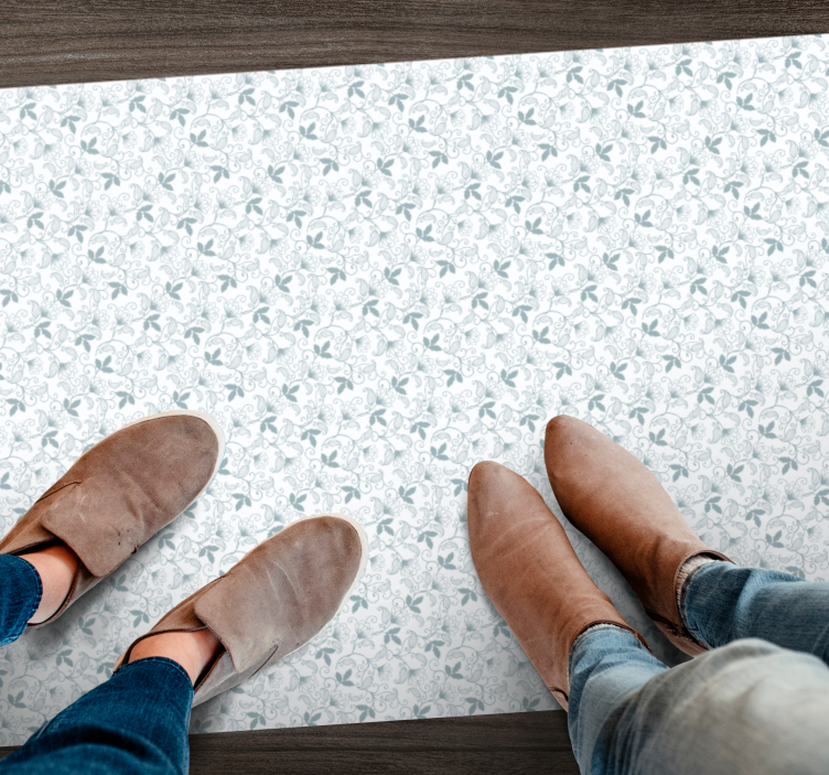 Covor vinil flori și plante model floral elegant - TenStickers