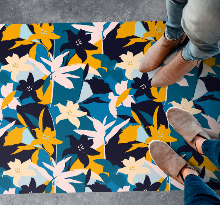 Covor vinil flori și plante motiv floral - TenStickers