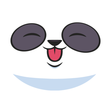 Covor de vinil alb fata de panda - TenStickers