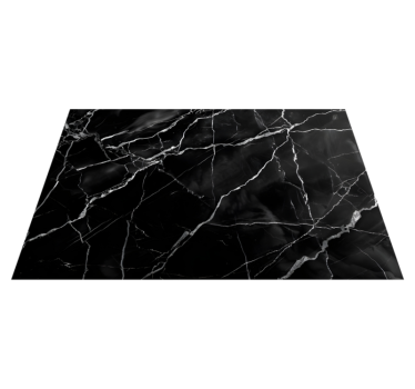 Covor vinil negru imitație de marmură - TenStickers