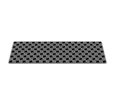 Covor vinil negru cub 3d modern - TenStickers