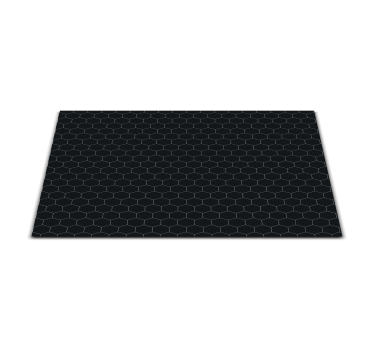 Covor vinil negru mozaic hexagonal - TenStickers