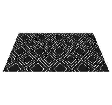 Covor vinil negru proiectarea liniilor geometrice - TenStickers
