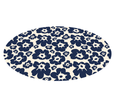 Covor vinil flori și plante mac albastru închis - TenStickers