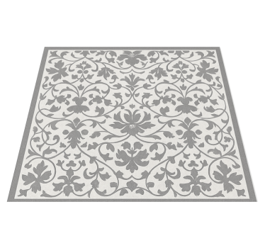 Covor de vinil pentru bucătărie arabesque gri elegant - TenStickers