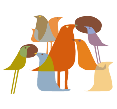 Covor vinil animal stil minimalist păsări - TenStickers
