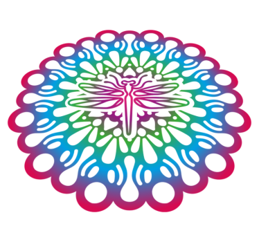Covor vinil animal mandala cu libelule colorate - TenStickers