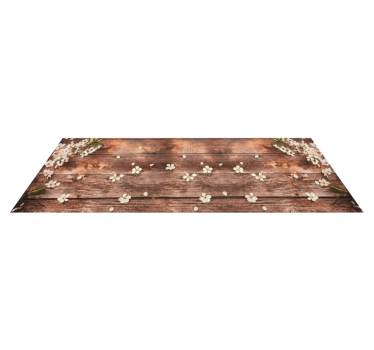 Covor de vinil pentru bucătărie cu model floral din lemn - TenStickers
