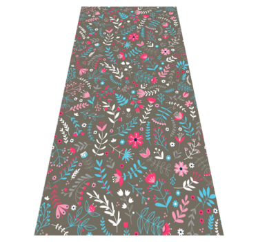 Covor vinil flori și plante imprimeu floral colorat - TenStickers