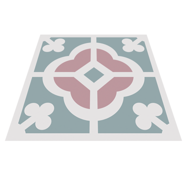 Covor de vinil pentru bucătărie cu motive florale hidraulice - TenStickers