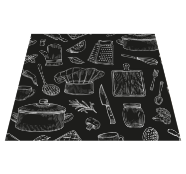 Covor de vinil pentru bucătărie tacâmuri elegante - TenStickers