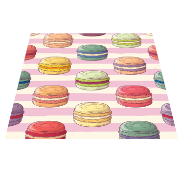 Covor de vinil pentru bucătărie macaroane retro - TenStickers