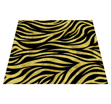 Covor vinil print animalier model zebră aurie - TenStickers