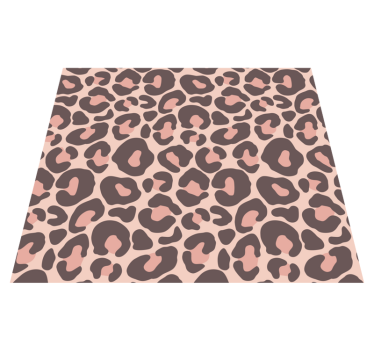 Covor vinil print animalier leopard roz - TenStickers