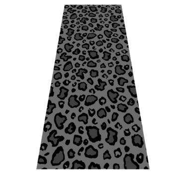 Covor vinil print animalier leopard gri închis și negru - TenStickers