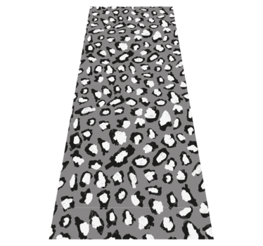 Covor vinil print animalier leopard gri și alb - TenStickers